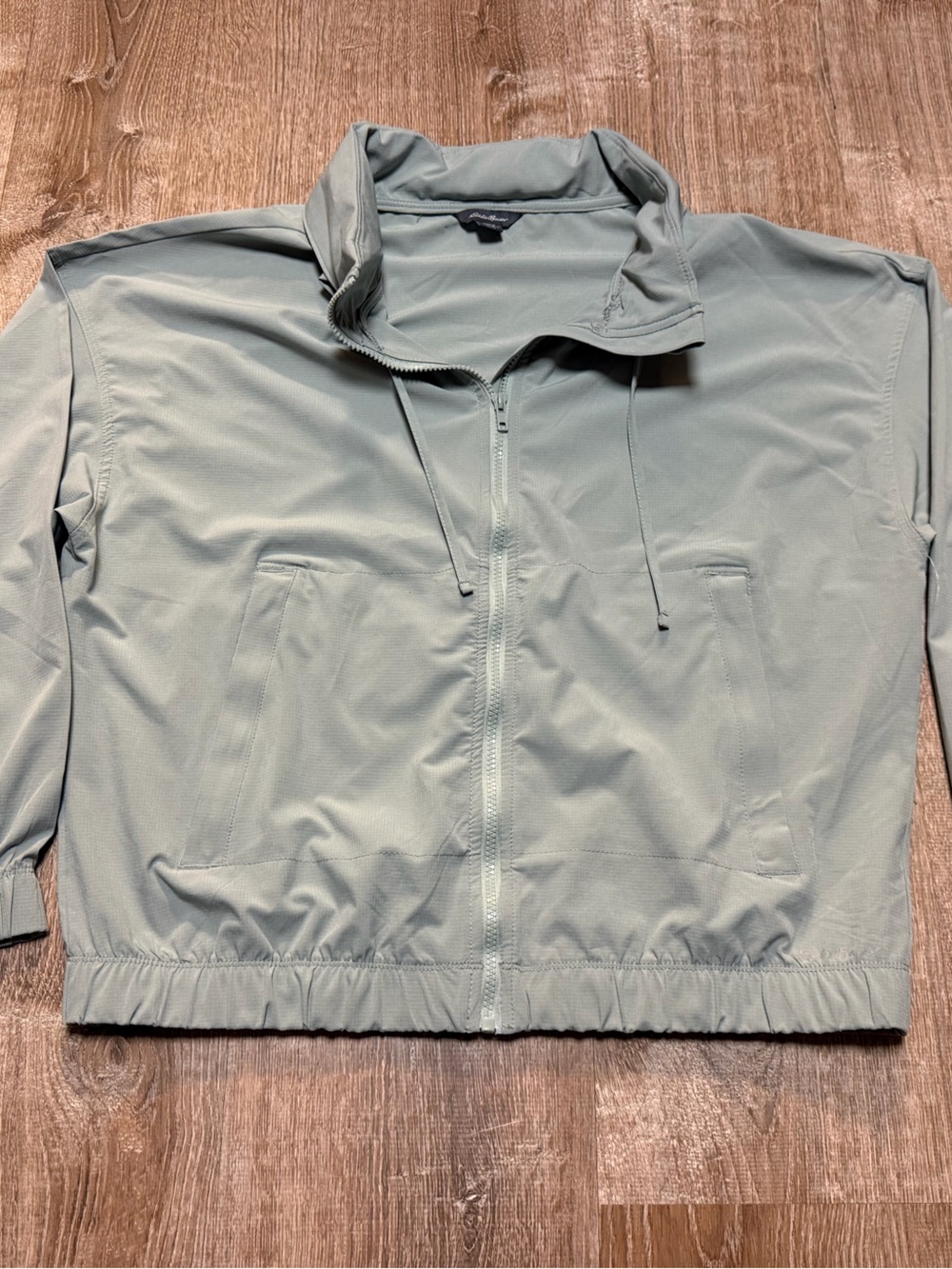 Eddie Bauer Women’s XL Lightweight Sage Green Full Zip Outdoor Jacket Windbreake